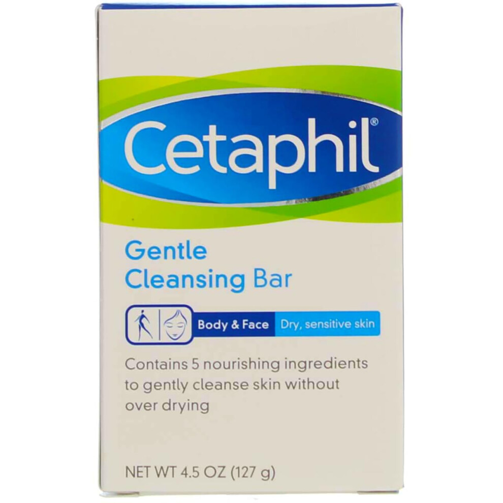 Cetaphil Gentle Cleansing Bar for Dry/Sensitive Skin 4.50 oz