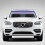 (black) Upper Front Windshield Sun Protection Sheet Gradient Auto Staining Film Creative Windshield 2