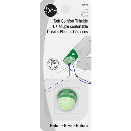 Dritz 204-M Soft Comfort Fingerhut Gre Medium Grn