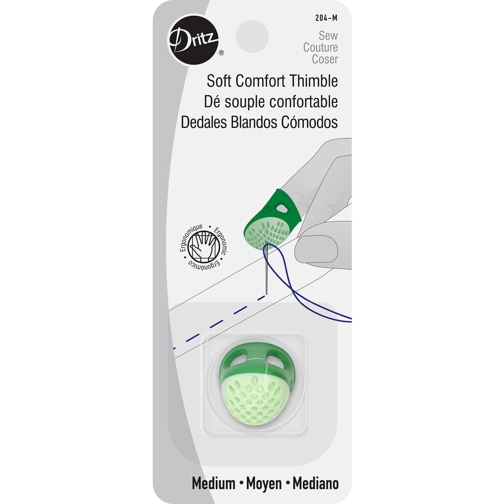 Dritz Soft Comfort Thimble-Medium, Altri, Multicolore-image
