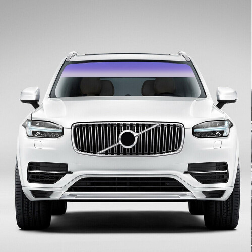(pink) Upper Front Windshield Sun Protection Sheet Gradient Auto Staining Film Creative Windshield 1