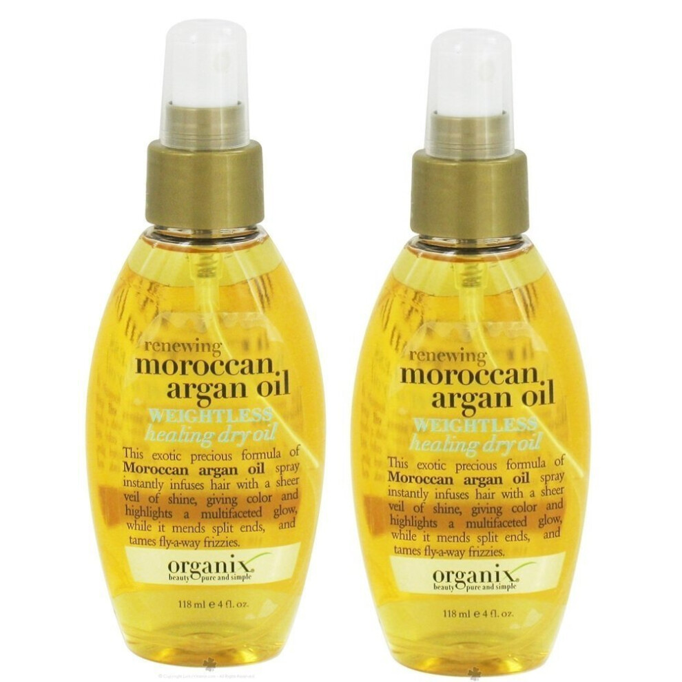 Ogx Moroccan Argan Oil Weightless Dry Oil 4 Ounce (118ml) (2 Pack)