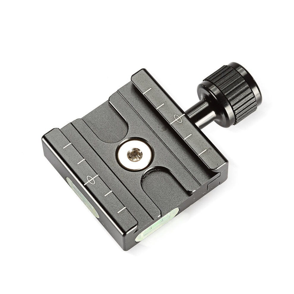 Neewer Aluminium 50mm Quick Release Plate QR Clamp 3/8-inch with 1/4-inch Adapter and Built-in Bubble Level