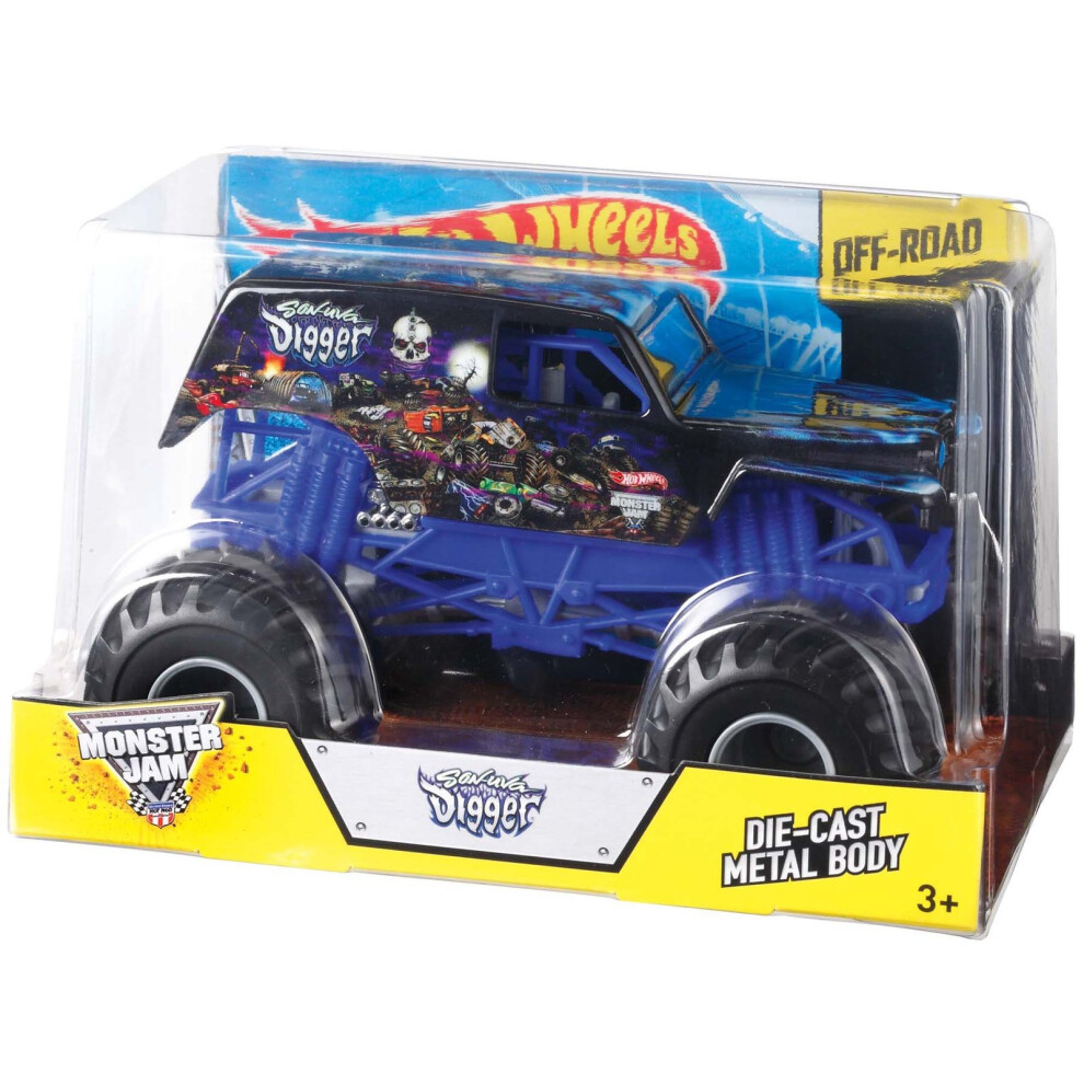 Hot Wheels Monster Jam Son Uva Digger Die-Cast Vehicle  1:24 Scale