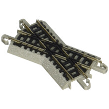 Bachmann Trains - Snap-Fit E-Z TRACK 30-Grad-Kreuzung (1/Karte) - NICKEL-SILBER Schiene mit grauem Gleisbett - N Maßstab, 8"