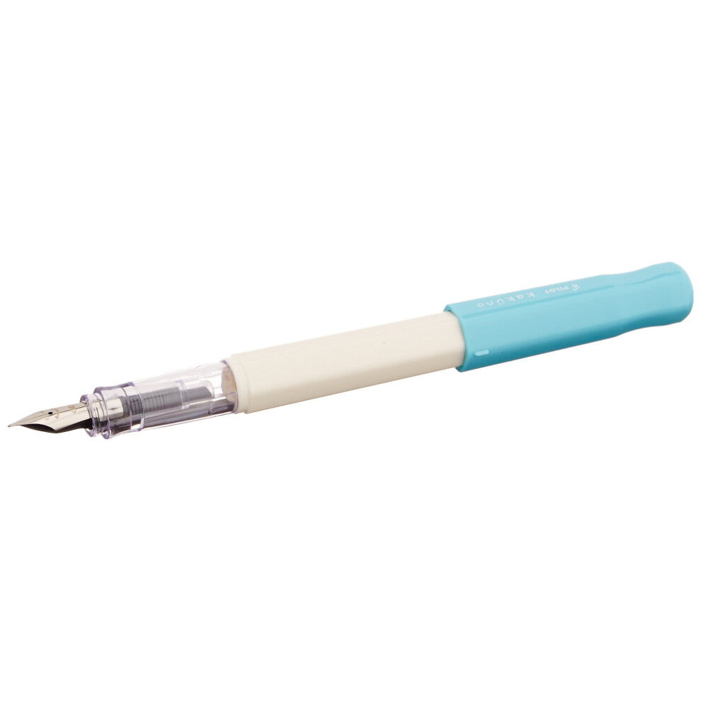 Pilot Kakuno Medium-Nib Fountain Pen  White Body Soft Blue Cap (FKA-1SR-SLM)