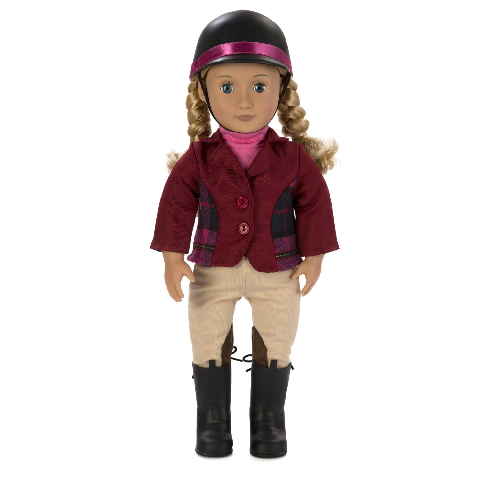 Our Generation Doll by Battat- Lily Anna 18"" Deluxe Posable Equestrian Horse Riding Doll with Book & Accessories- for Ages 3 & Up