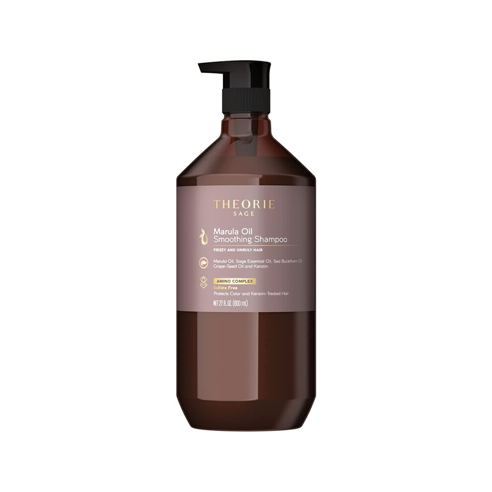 Theorie Smoothing Shampoo - Frizz Control with Marula  Sea Buckthorn & Grape Seed Oils  Sulfate-Free  Gluten-Free  All Hair Types  800 ML