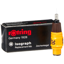 rOtring Isograph Technischer Zeichenstift, Ersatzspitzen, 2 mm