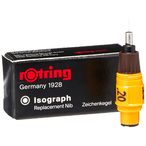 rOtring Isograph Technischer Zeichenstift, Ersatzspitzen, 2 mm