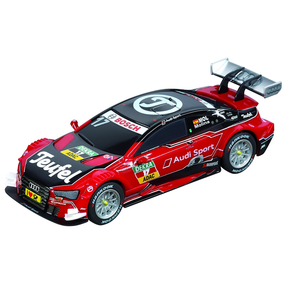 Carrera 64090 GO!!! Audi Teufel RS 5 DTM  Miguel Molina  No.17 Slot Car Vehicle (1:43 Scale)