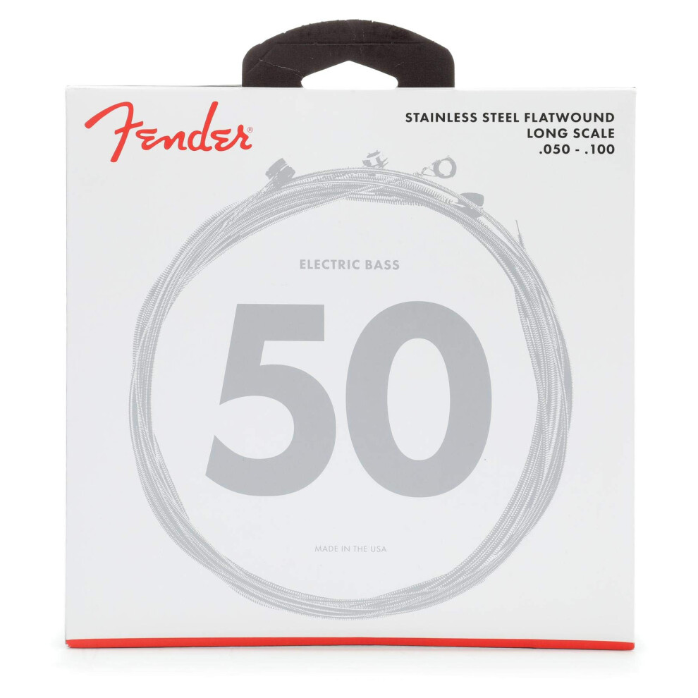 Fender 9050 Bass Strings  Stainless Steel Flatwound  9050ML .050-.100