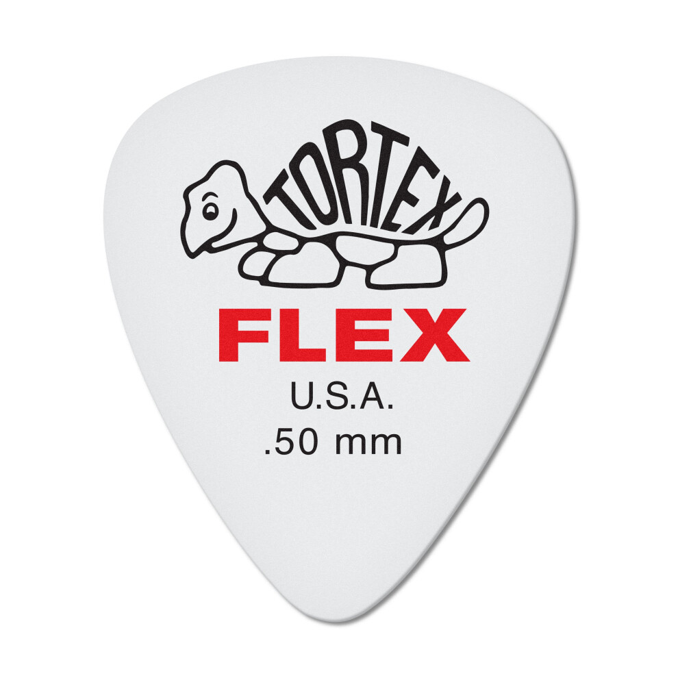 Dunlop Dunlop Tortex Flex Standard .50mm Red Guitar Pick-12 Pack