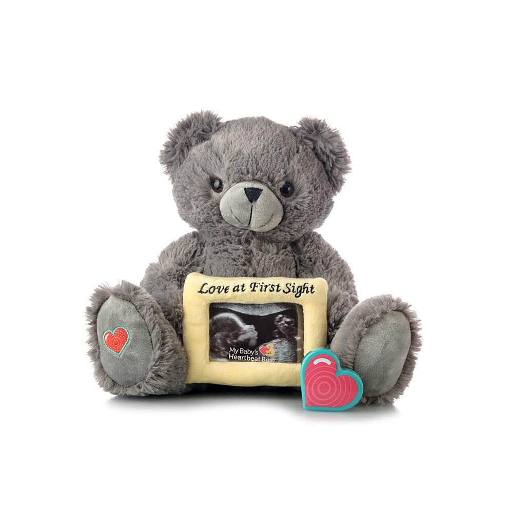 My Baby's Heartbeat Bear Stuffed Animal  20 Sec Recorder for Baby's First Heartbeats  Cute Plush Toy  Re-recordable  Ideal Gift for Baby Showers  Vale