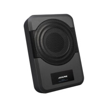 Alpine 8"" Amplified Subwoofer (PWE-S8) 120W Compact Powered 8"" Car Subwoofer for Under or Behind The Seat