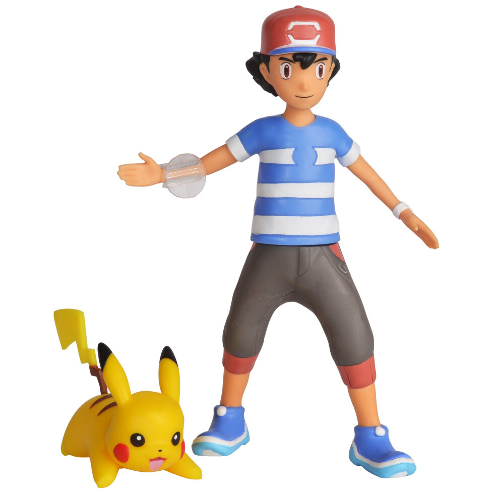 PoK?MoN Action Figure  4.5"""" Battle Action Ash & Pikachu