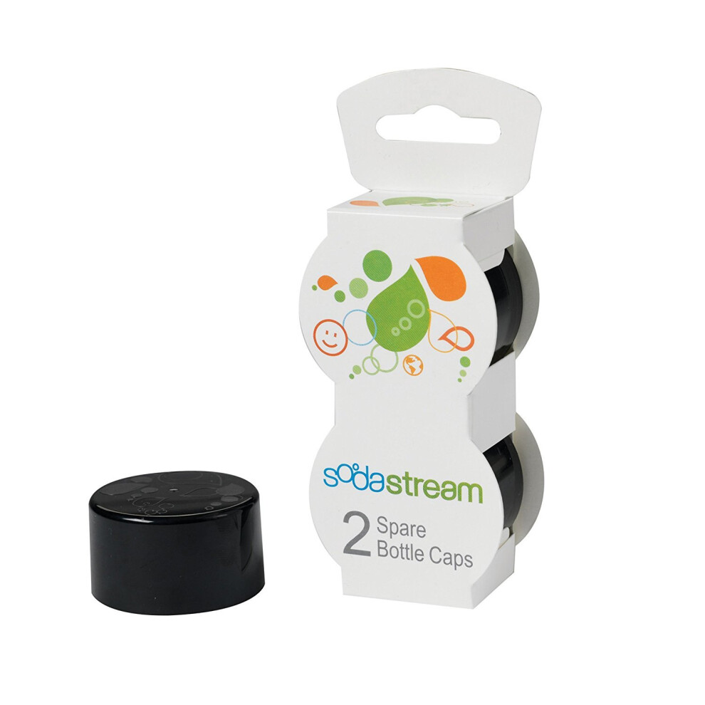 SodaStream Bottle Caps  Black  2-Pack