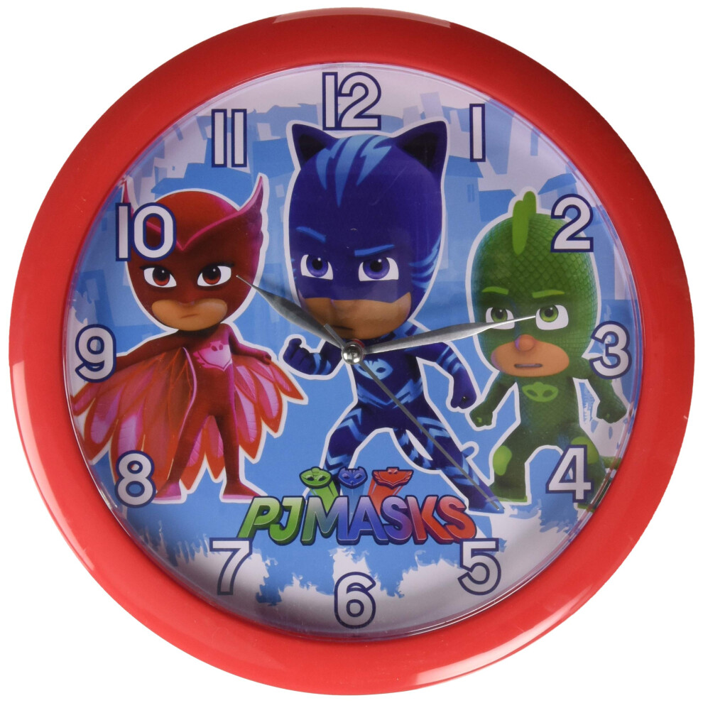 4SGM PJ Masks 10"" Round Wall Clock Standard  Multicolor