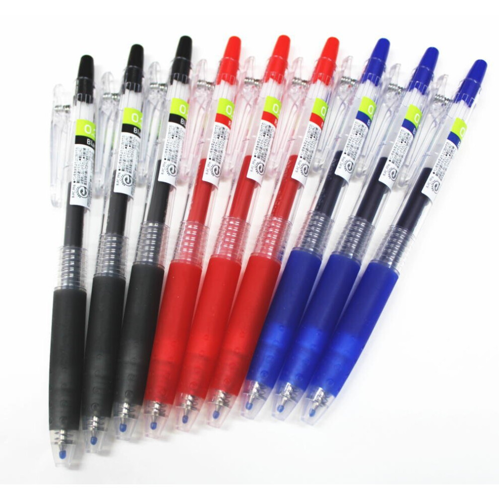 Pilot Juice Retractable Premium Gel Ink Roller Ball Pens  Ultra Fine Point -0.38mm- Black .Blue.red Ink Each 3 Pens/total 9 Pens Value Set(with Our Sh