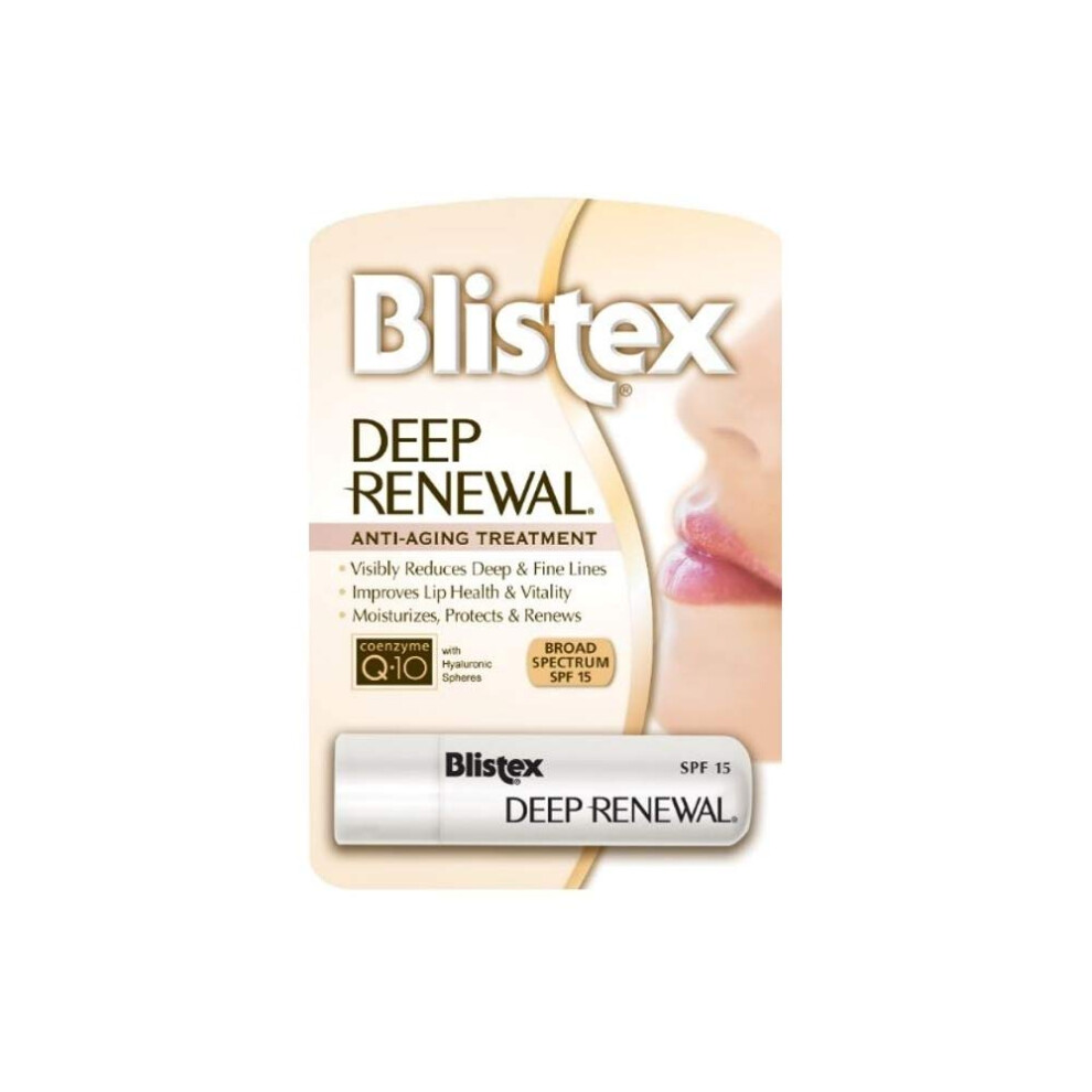 Blistex Lip Protectant Sunscreen Deep Renewal Anti-Aging Formula 0.13 Ounce (3.69g)