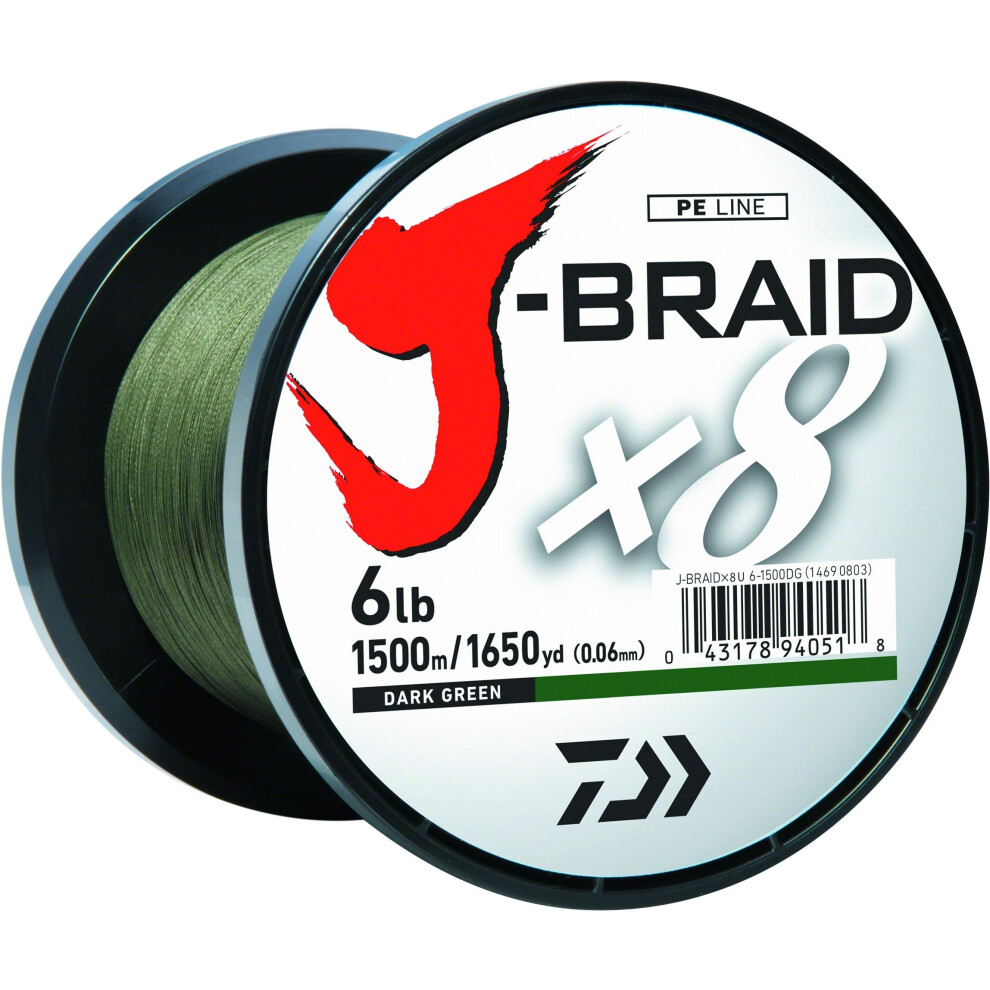 Daiwa J-BRAIDX8  Filler Spool  Chartreuse  Mono 15lb-150CH