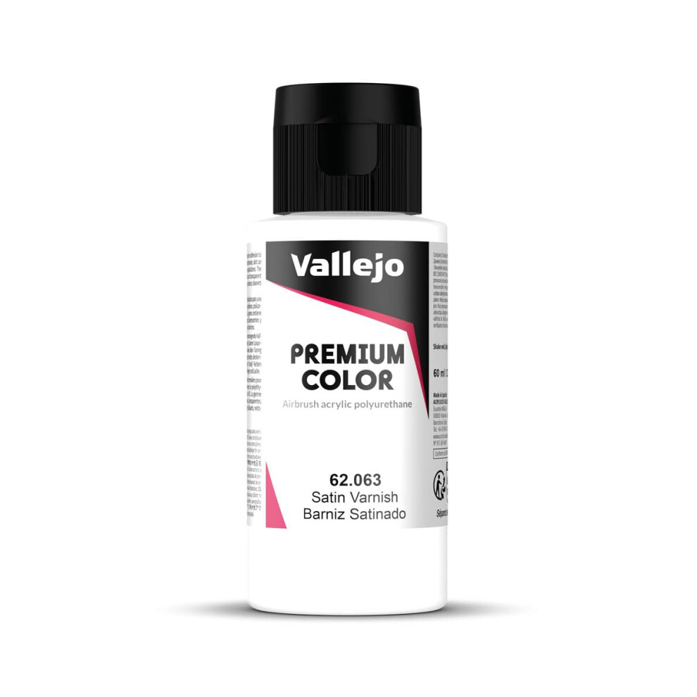 Vallejo Color Satin Varnish Premium RC Colors  2 Fl Oz (Pack of 1) (VJ62063)