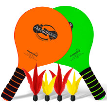Funsparks Paddle Ball Jazzminton Game - All-Season Indoor/Outdoor Racquet Game voor Actief Spelen
