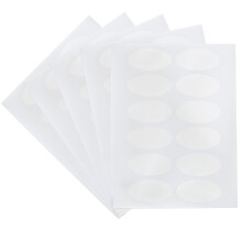 Etichette ovali bianche impermeabili per oli essenziali per bottiglie e barattoli - 7,6 x 3,8 cm ovali 5 fogli 60 etichette