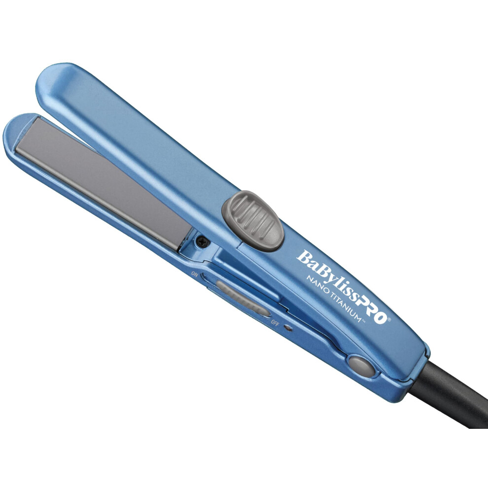 BaBylissPRO Nano Titanium Mini Straightening Iron Blue 0.5 Inch