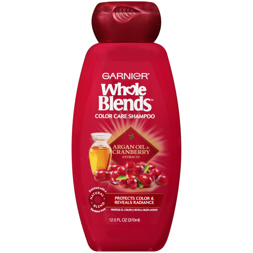 Garnier  Whole Blends Shampoo with Color Care fl. oz.  Argan Oil & Cranberry Extracts  Argan Oil/Cranberry  12.5 Fl Oz