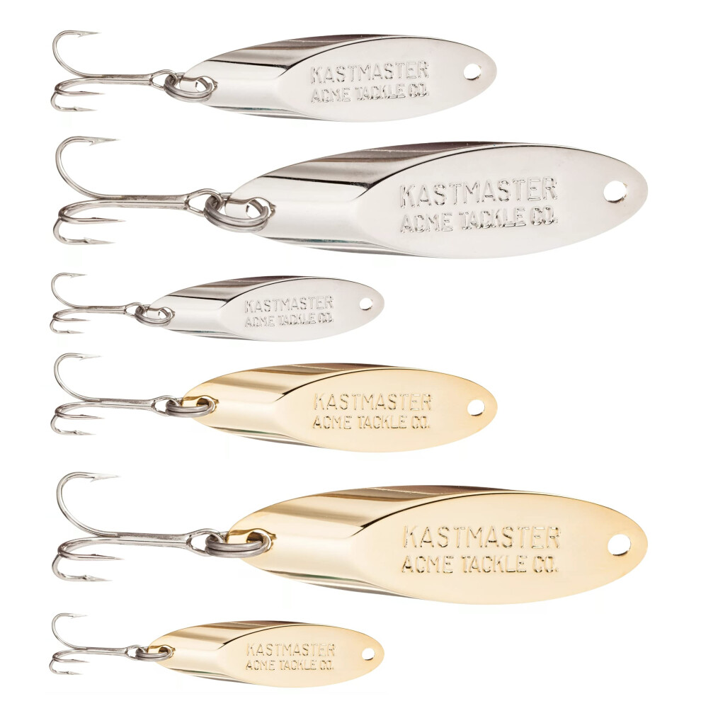 Acme Kastmaster 6 Piece Tackle Kit  Chrome  Gold