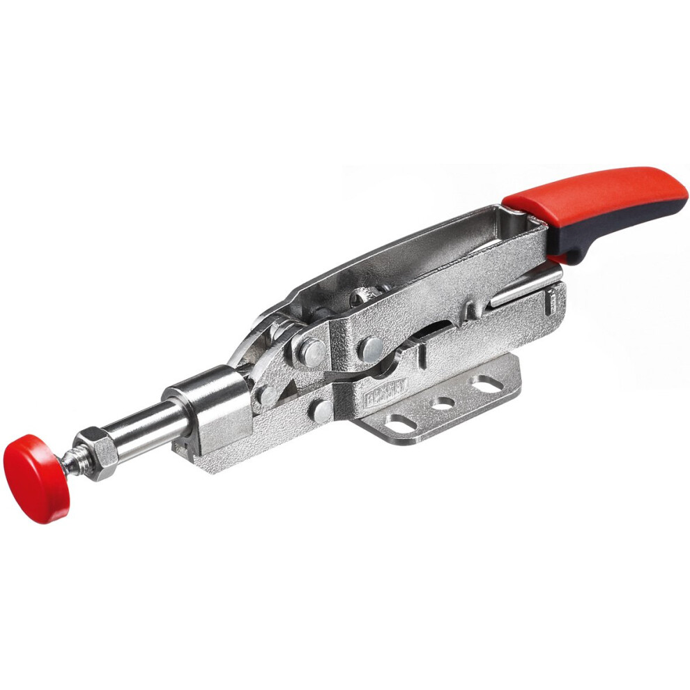 BESSEY STC-IHH15 Horizontal Auto-Adjust Toggle Nickel Plated Clamp with In-Line Clamping Action  Silver