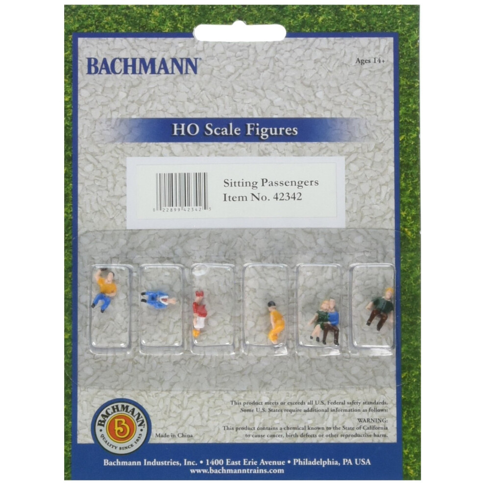 Trains Bachmann - FIGURINES - PASSAGERS ASSIS - ?chelle HO