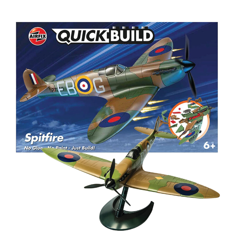 Airfix Quickbuild Supermarine Spitfire Airplane Brick Building Plastic Model Kit J6000