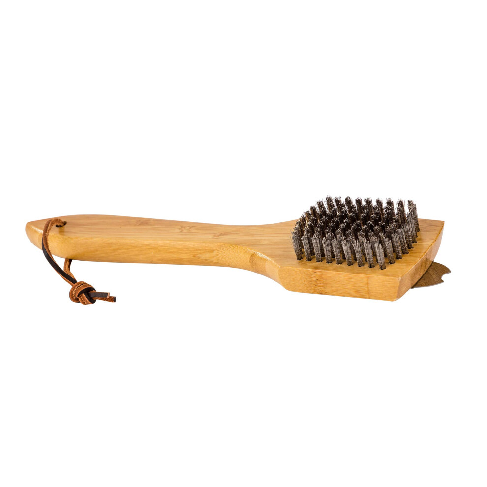 Weber 6463 12-Inch Bamboo Grill Brush   Brown