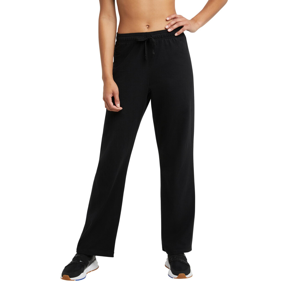 Champion  Lightweight Lounge  Comfortable Jersey Pants for Women  31.5"" (Plus Size Available)  Black  Large