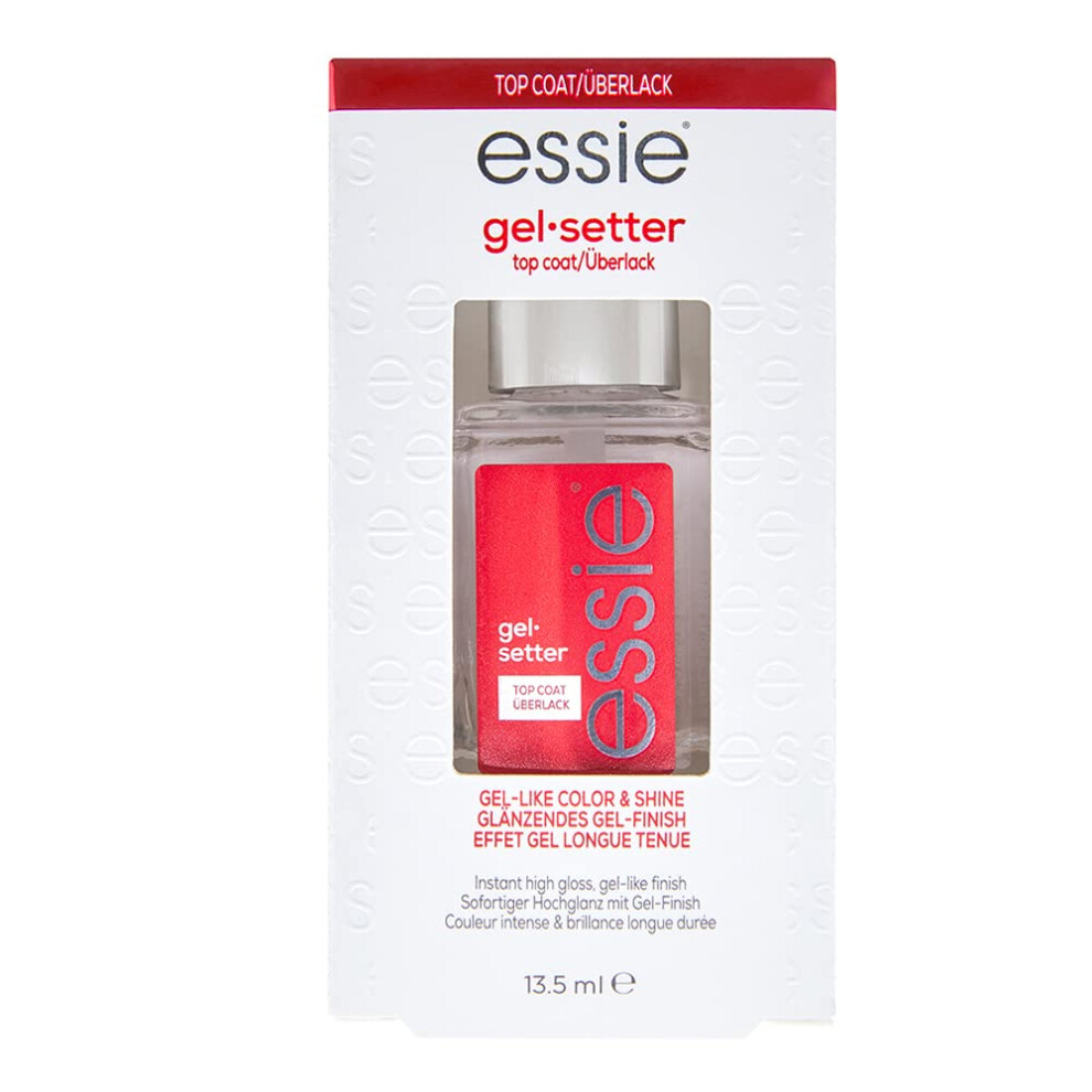 essie Nail Care  8-Free Vegan  Gel Setter Top Coat  gel-like finish nail polish  0.46 fl oz