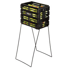 Tourna Ballport Tennis Ball Hopper Holds 80 Balls Durable and Lightweight - Black