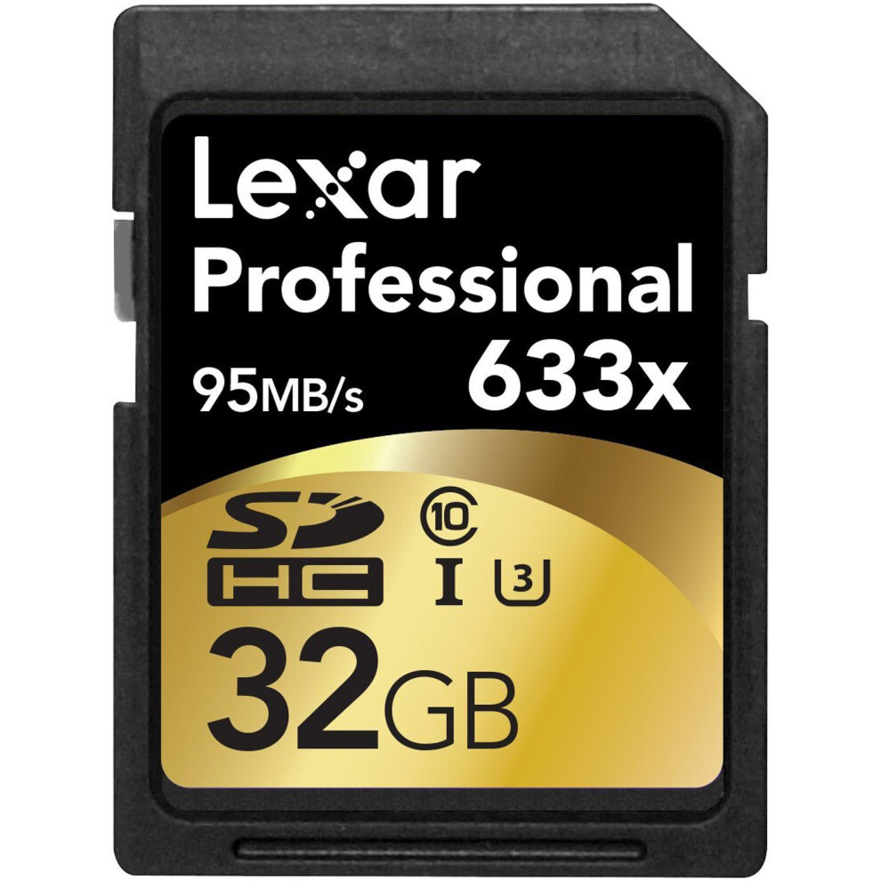 Lexar Professional 633x 32GB SDHC UHS-I/U3 Card (Up to 95MB/s Read) w/Image Rescue 5 Software - LSD32GCBNL633