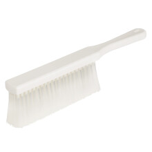 Cepillo Duster Ateco, Cabeza de 1 5/8 x 8 pulgadas con cerdas de nylon blancas y mango de plástico moldeado