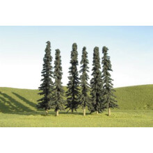 Bachmann Trains - SCENE SCAPES - 8""- 10"" CONIFER TREES (3 per box) - O Scale