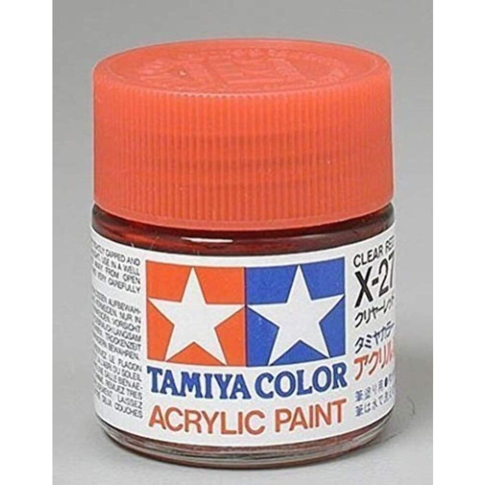 Tamiya USA TAM81027 Acrylic X27 Gloss Clear Red