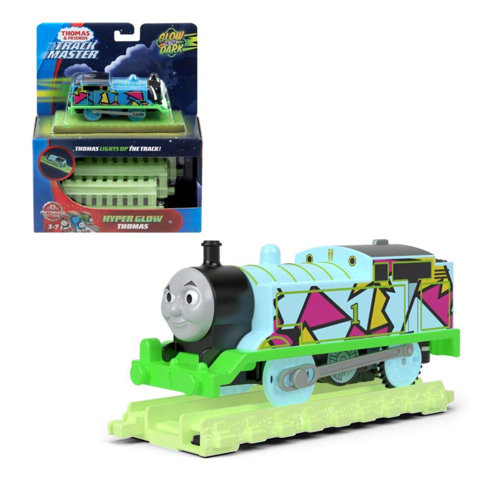 THOMAS & FRIENDS Hyper Glow Thomas FVJ73  Thomas The Tank Engine & Friends Glow in The Dark Trackmaster Engine  Multicolour