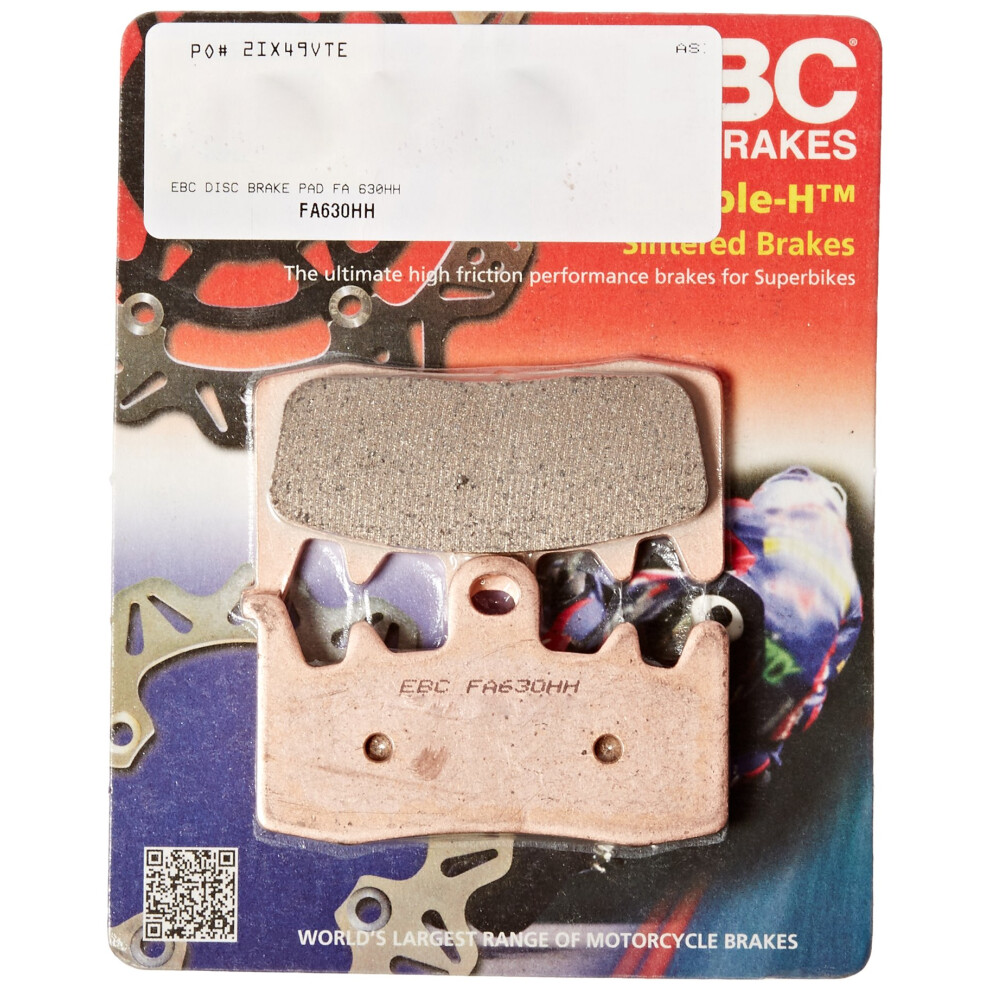EBC Brakes FA630HH Double-H Series Sintered Disc Brake Pad Black 1x1x1