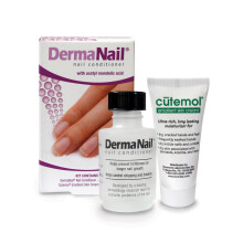 DermaNail Nagelversterker & Nagelriemcrème Set - Fingernagelverzorgingskit met vloeibare nagelversterker & Cutemol crème (11,5g monster)