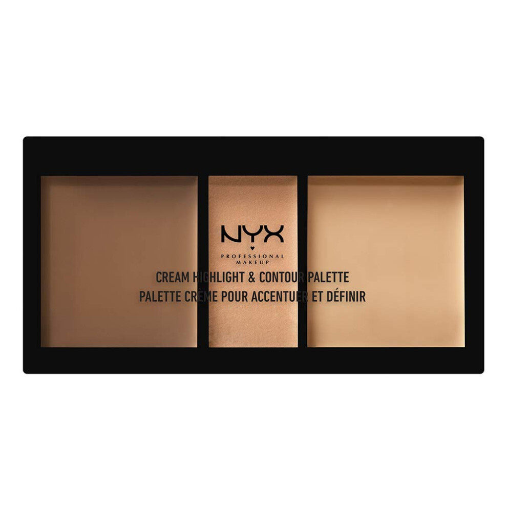 NYX PROFESSIONAL MAKEUP Cream Highlight & Contour Palette  Medium