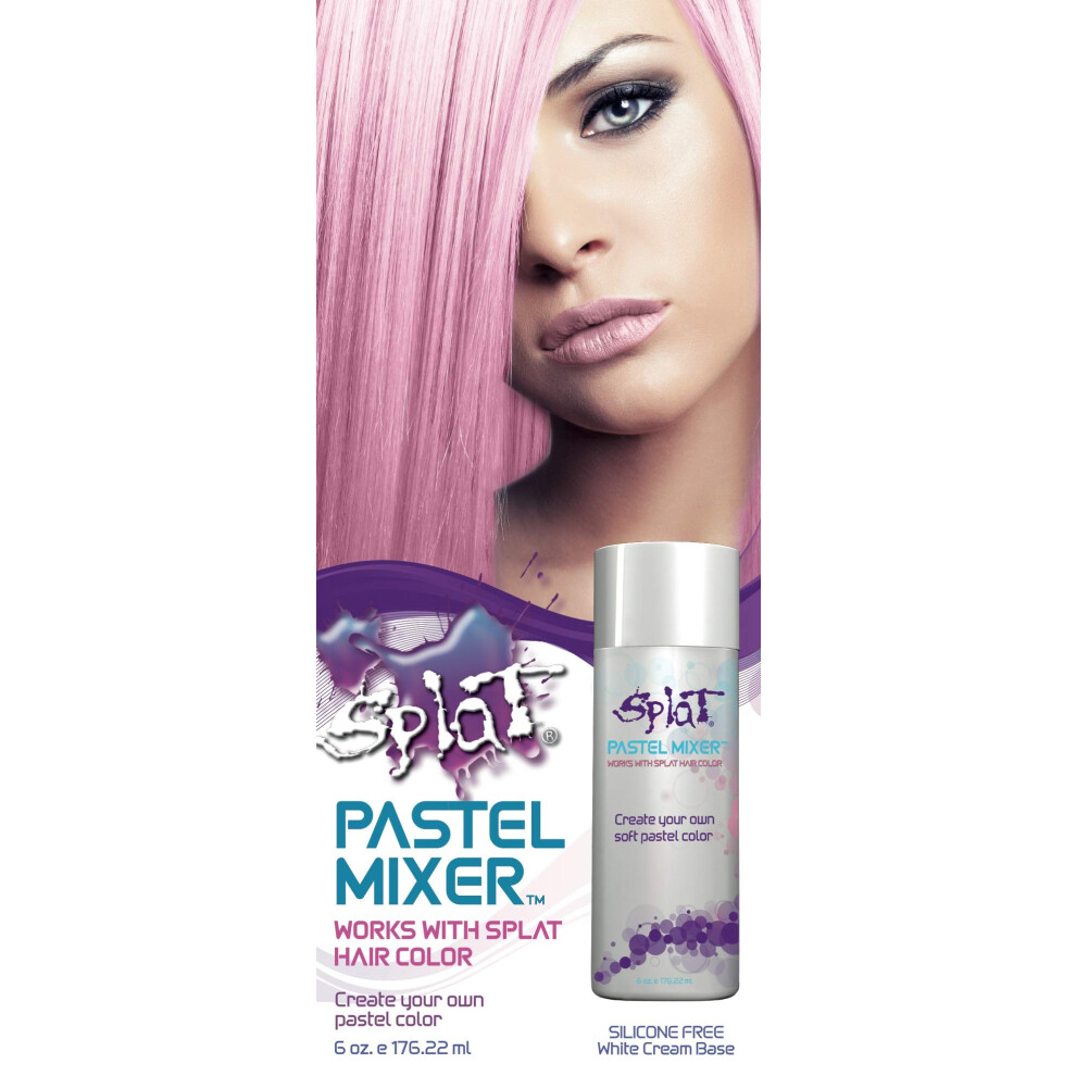 Splat | Pastel Mixer Kit | White Cream Base 6 oz. | Semi-Permanent Hair Dye | Vegan and Cruelty-Free