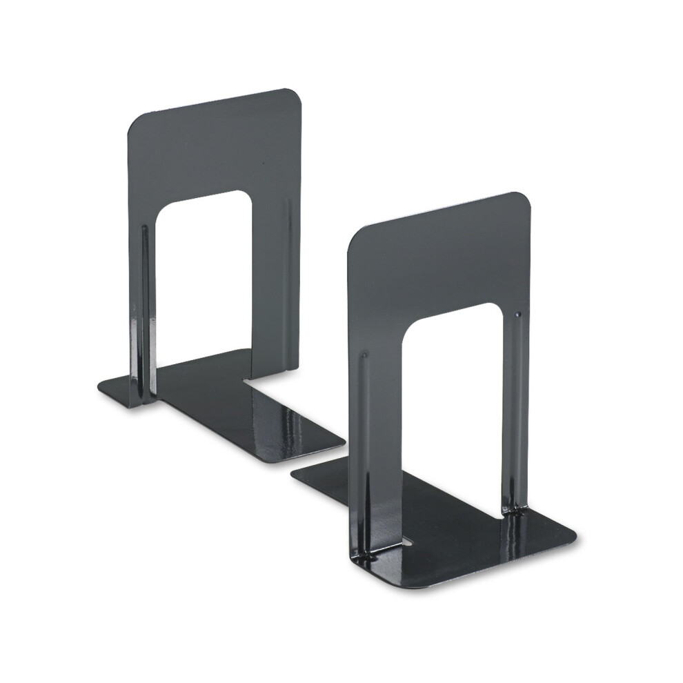 Universal FBA_UNV54095 Economy Bookends  Nonskid  5 7/8 x 8 1/4 x 9  Heavy Gauge Steel  Black