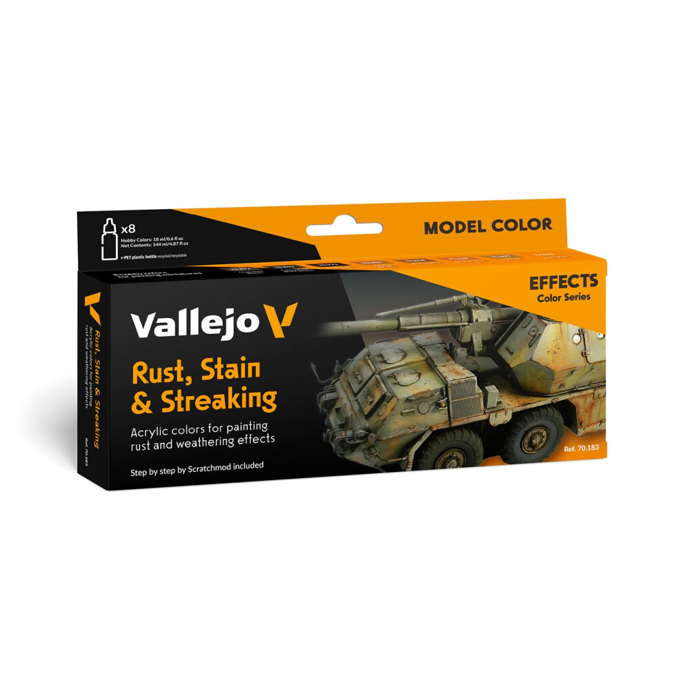 Vallejo Rust  Stain and Streaking Set Paint Set