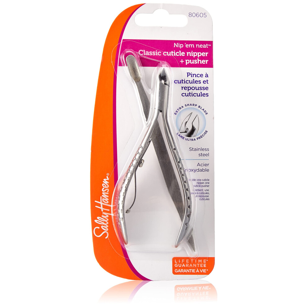 Sally Hansen Beauty Tools  Nip'em Neat-Cuticle Nipper  Pusher  Half Jaw  1 count  Cuticle Cutter  Cuticle Nipper  Cuticle Clippers  Cuticle Trimmer  P